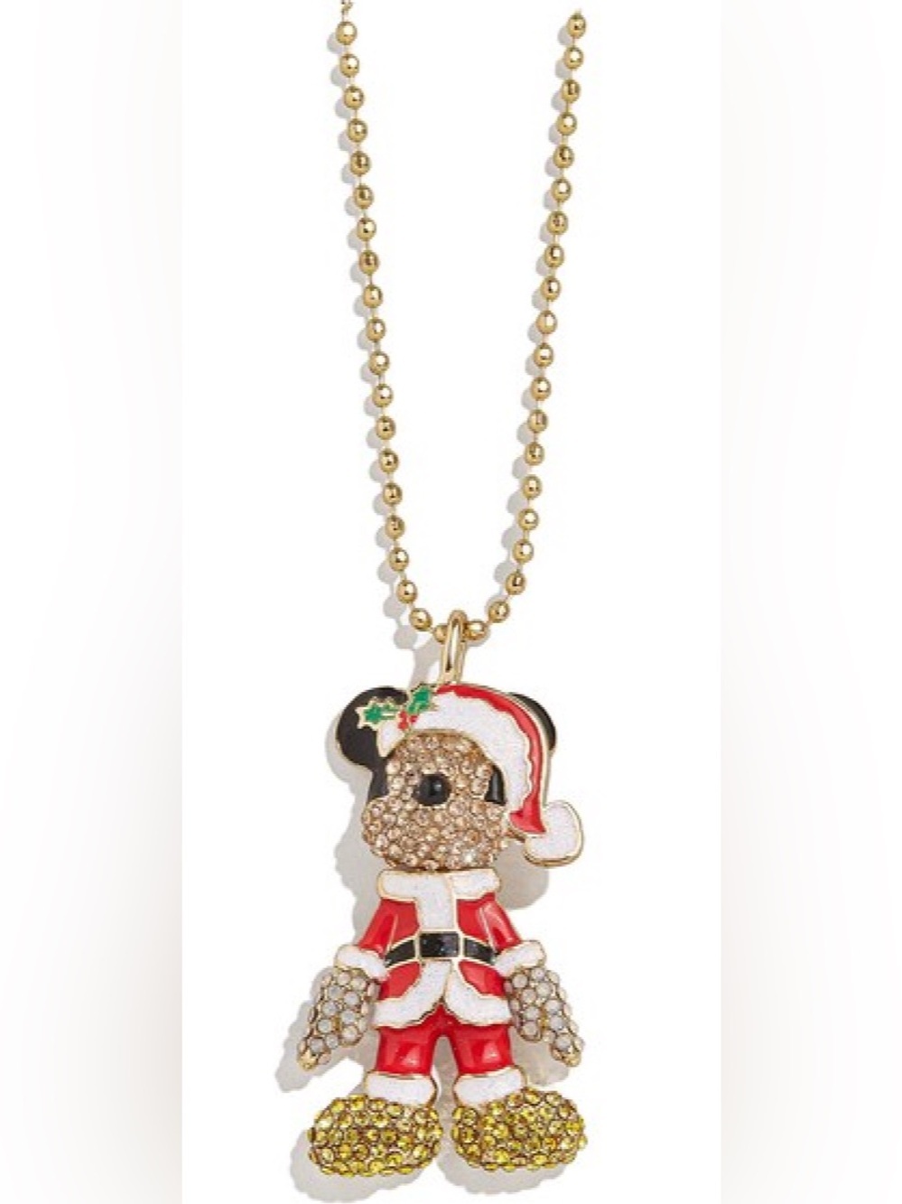 NEW BAUBLEBAR Mickey Mouse DISNEY 3D CHRISTMAS SANTA Pendant Necklace